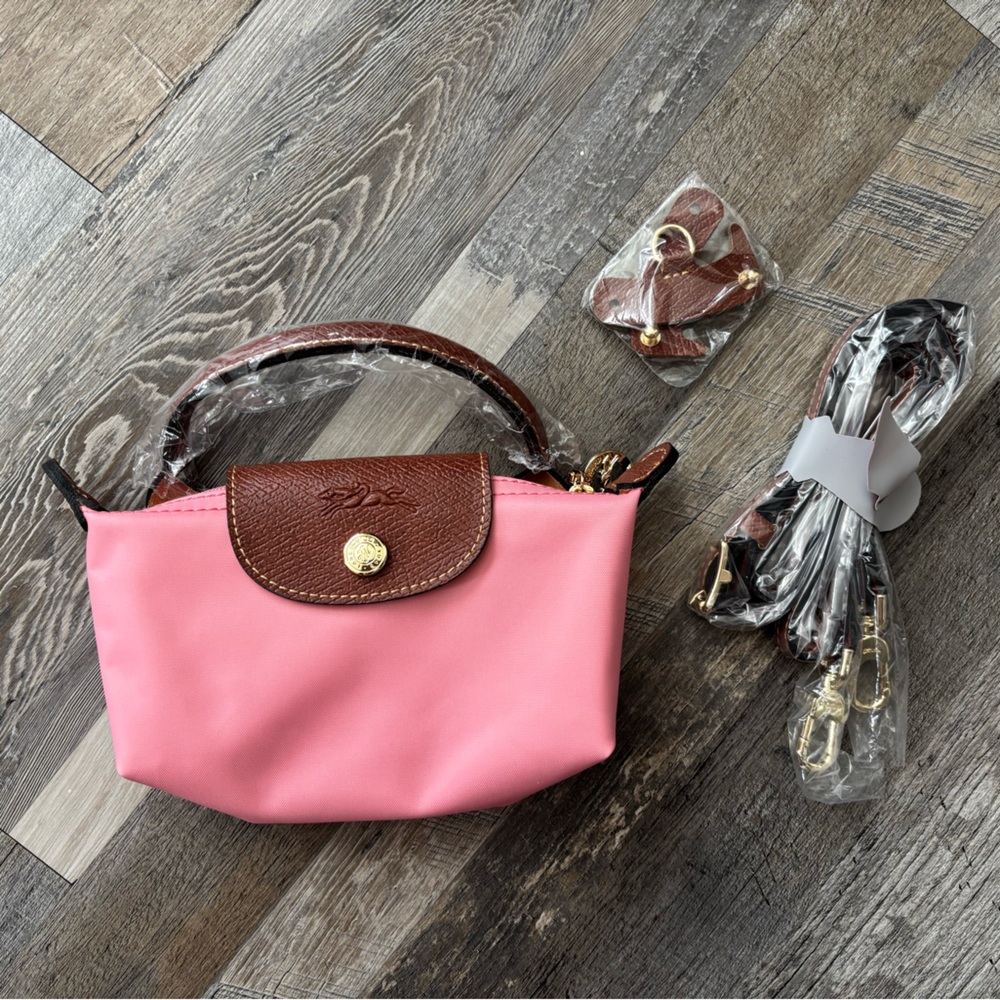 Pink and Brown Women's Bag
